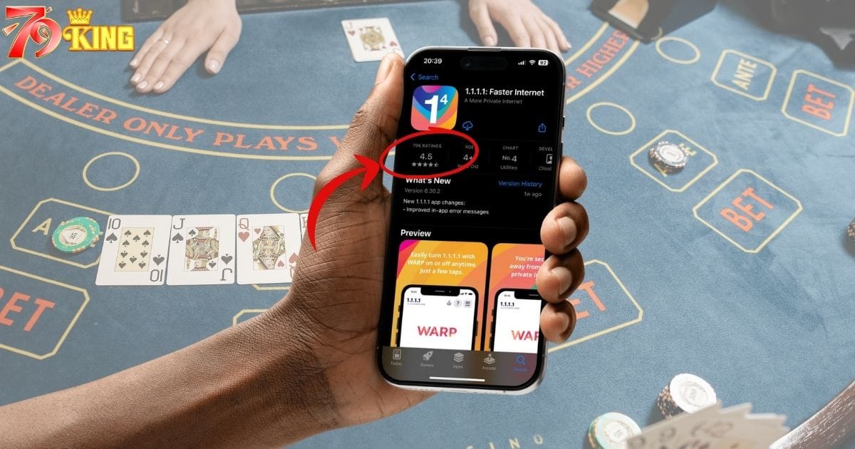 1.1.1.1 đạt 4.7 sao trên 70 ngàn đánh giá từ người dùng